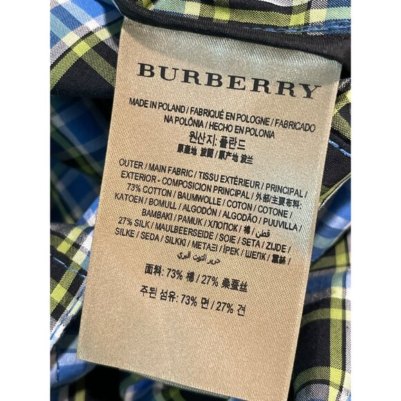 Burberry Jumpsuit Check Tie Waist Azure Blue Size 6 NWT - Picture 12 of 12